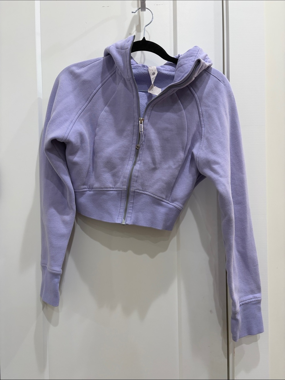 lululemon athletica Cropped Lavender Zip Hoodie